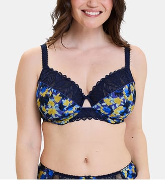 Soutien-gorge Célia - Sans Complexe - Fleurs bleues et jaunes