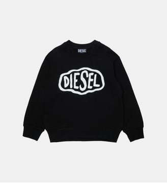 Sweat-shirt à col rond avec logo - Diesel Kids - Noir