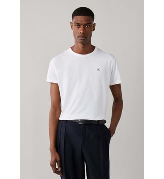 T-Shirt Coupe Regular Avec Logo - Hackett London - White