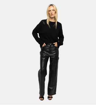 Pantalon Perya Cuir - Zadig&Voltaire - Noir