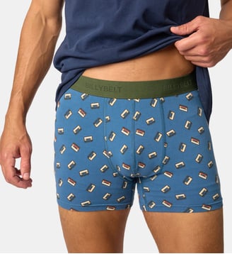 Boxer Cassette en coton biologique - Billybelt - Bleu