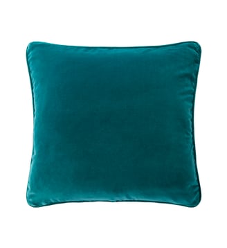 Housse de coussin en velours - Yves Delorme - Bleu paon