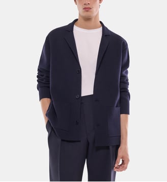Cardigan en laine et coton - Fursac - Marine