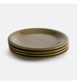Lot de 4 assiettes plates, grès émaillé La Redoute Interieurs