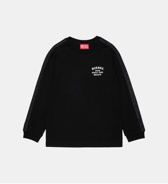 T-shirt à manches longues avec logo - Diesel Kids - Noir