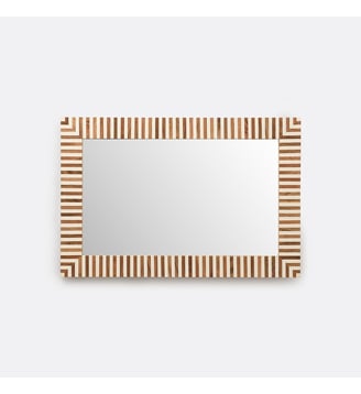 Miroir rectangulaire rayé, 60 x 90 cm La Redoute Interieurs