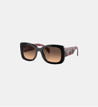 Lunettes de soleil Ovale PR A08S - Prada - Gris et marron