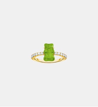 Bague avec Ours d'or vert - Thomas Sabo - Or jaune