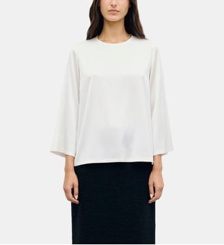 Top en satin à col doré - LILO - Gerard Darel - Écru