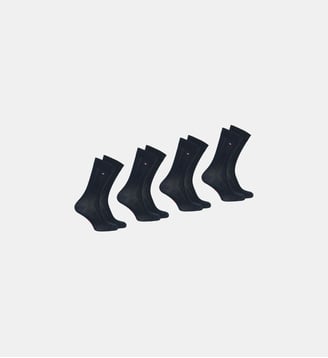 Mi-chaussettes, lot de 4, fil d'écosse, FAIT EN France - Eminence - Bleu marine