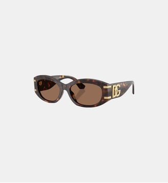 Lunettes de soleil Ovale DG4502 - Dolce & Gabbana - Havane