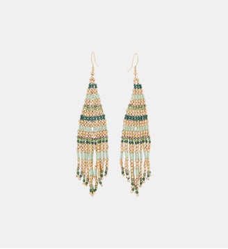 Boucles d'oreilles perles de rocailles - Balaboosté - Vert