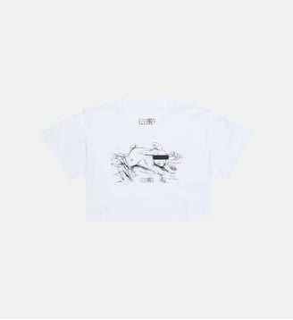 T-shirt avec imprimé et logo - MM6 Maison Margiela - Blanc