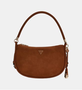 Sac à bandoulière en suédine synthétique Danya - Guess - Marron
