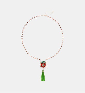 Collier sautoir avec pendentif en perles et pompon BONITO - Hipanema - Vert