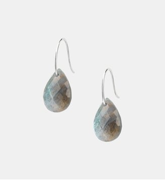 Boucles d'oreilles, labradorite, or blanc - Morganne Bello - Or blanc
