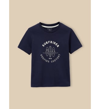 T-shirt imprimé  - Coton biologique - Cyrillus - Marine surflife