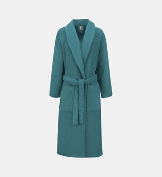 Peignoir pur coton - Garnier Thiebaut - Bleu marine
