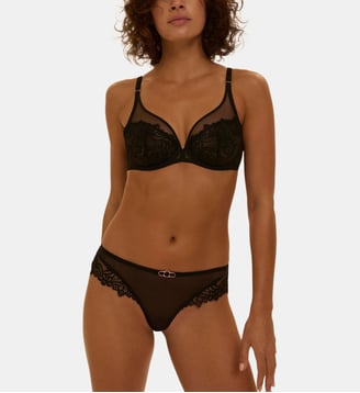 Soutien-gorge avec armature décolleté plongeant - Noir - Simone Pérèle - Noir