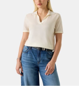 Polo avec strass - Guess - Blanc