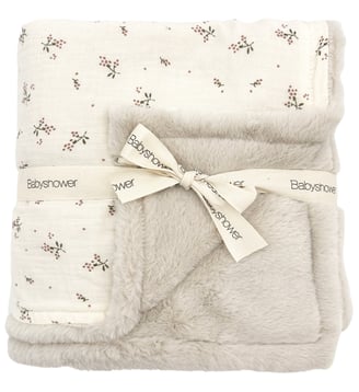 Couverture polaire - Babyshower - Écru
