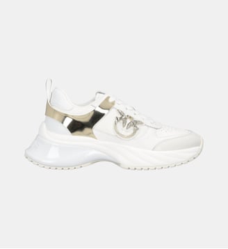 Sneakers à empiècement effet miroir Pinko