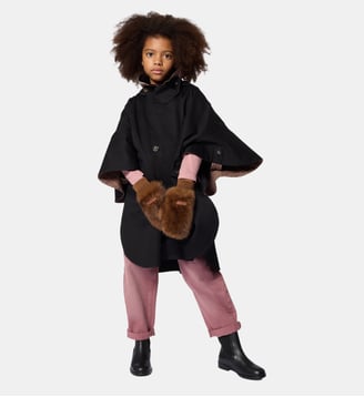 Cape en tricot - Chloe Kids - Black
