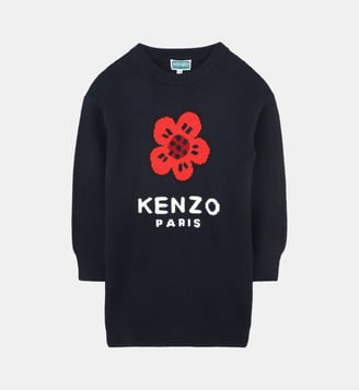 Robe en tricot - Kenzo Kids - Bleu mistral