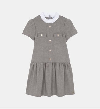 Robe -   col rond boutons - Tartine Et Chocolat - Gris clair