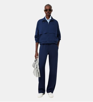 Veste de survêtement oversize lin mélangé - Lacoste - Bleu marine
