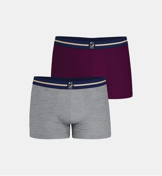 Boxers, lot de 2, SMILEY - Eminence - Gris et rouge