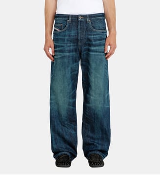 Relaxed Jeans Low Waist 2001 D-Macro - Diesel - Bleu foncé