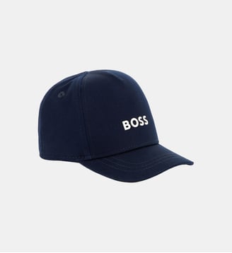 Casquette en coton à scratch - BOSS Kidswear - Bleu cargo