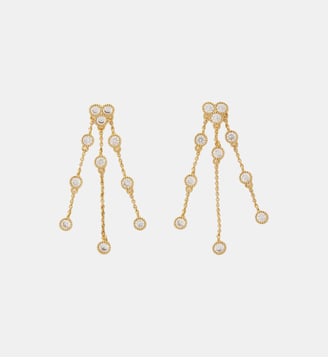 Boucles d'oreilles pendantes à strass Maje