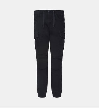 Pantalon cargo running kaki - Schott - Noir