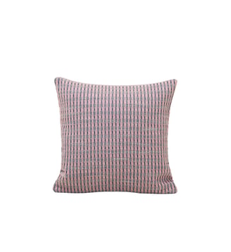 Housse De Coussin  Jacquard texturé et graphique - Madura - Rose pale et orage