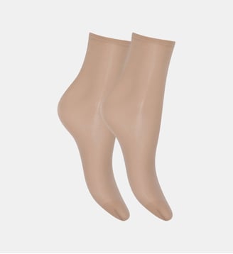 Lot de 2 Paires de Socquettes 10D Sublim - Dim - Beige