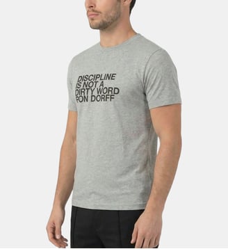 T-shirt en coton bio "DISCIPLINE" - Ron Dorff - Gris
