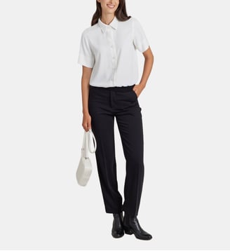 Chemise candice en crêpe de polyester - Agnès b. - Blanc lys