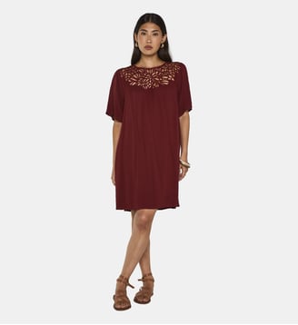 Robe Droite Avec Dentelles Perfection - Maison 123 - Brique