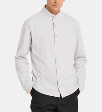 chemise Romeo en coton gris clair - Agnès b. - Gris pearl