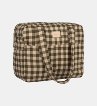 Sac à langer imperméable Hyde Park - Nobodinoz - Vichy vert