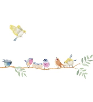 Stickers Easy oiseaux - Mimi' lou - Multicolore