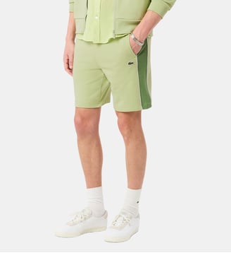 Short regular fit color-block molleton - Lacoste - Vert