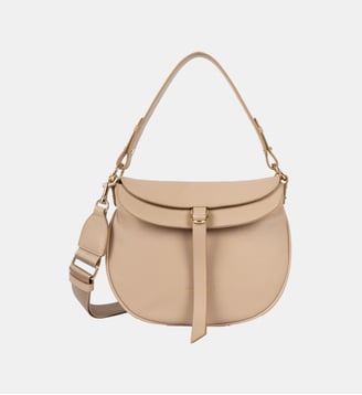 Sac besace Dune Gaia en cuir - Lancaster - Beige foncé