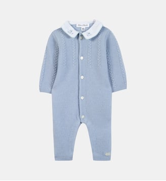 Combinaison longue -  laine col Claudine - Tartine Et Chocolat - Bleu