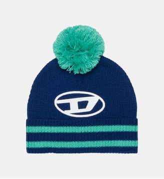 Bonnet à pompon avec logo - Diesel Kids - Bleu