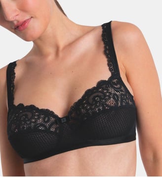 Soutien-gorge sans armatures Gaby noir - Maison Lejaby - Noir