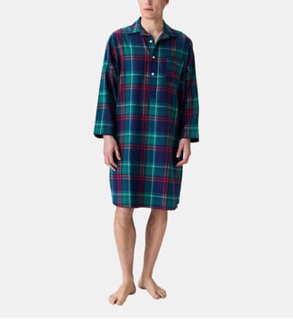 Chemise Grand-Père en flanelle de coton - Thomas - Arthur - Marine