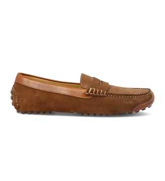 Mocassin driver hampton - cuir velours - Fairmount - Marron